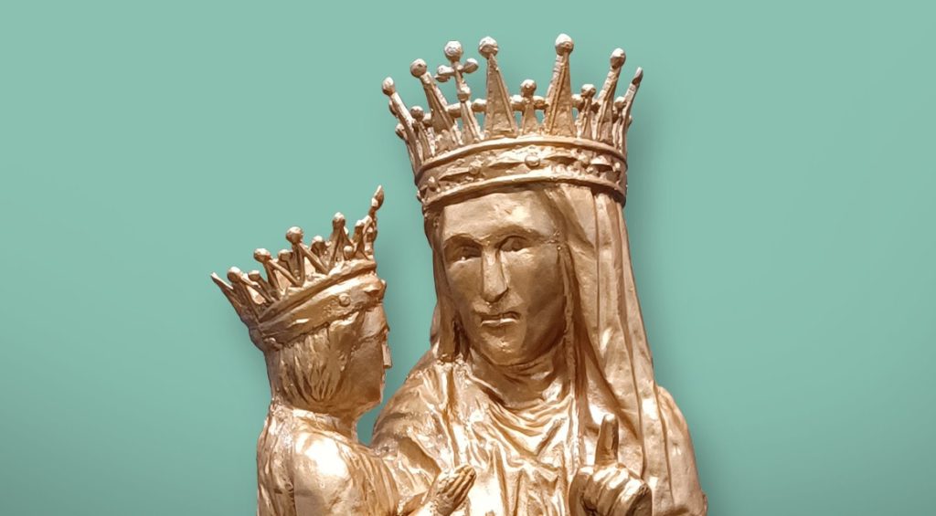St. Anne Statue and child