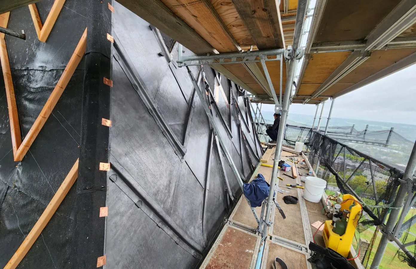 URIS Library and McGraw Tower 1 - Chevron lead roof