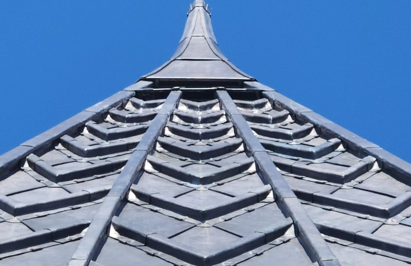 URIS Library and McGraw Tower 4 - Chevron lead roof